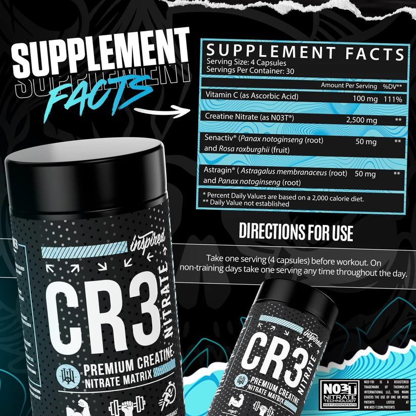Inspired Nutraceuticals CR3 Creatine Nitrate