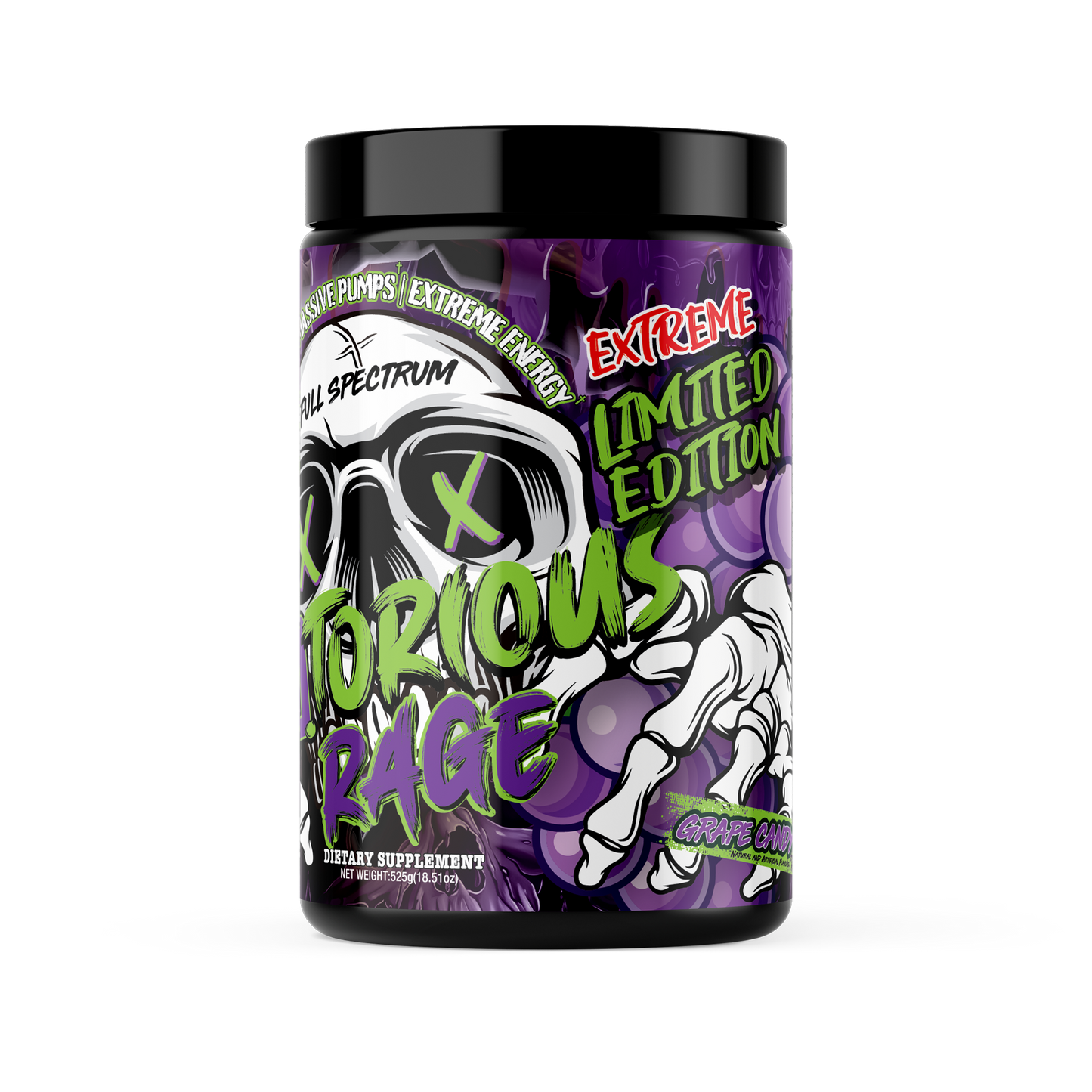 N.O.TORIOUS RAGE EXTREME: LIMITED EDITION Grape Candy Pre-Workout