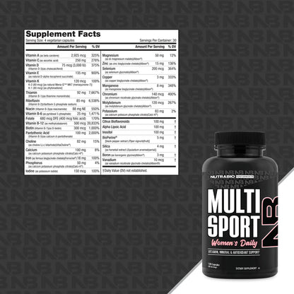 Nutrabio Women's Multisport Women's Daily Vitamin